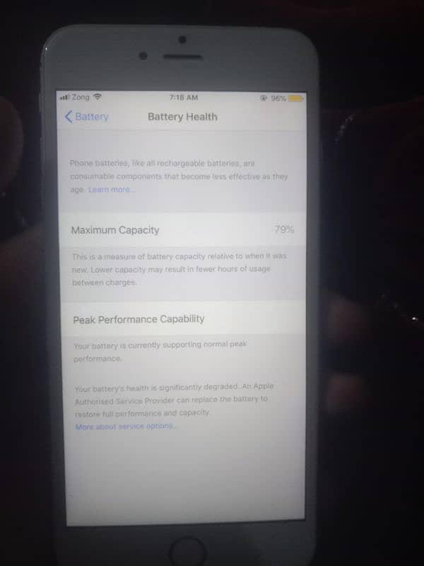 iphone 6 plus 64gb battery health 79 PTA Approved  with box 5