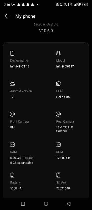 infinix hot 12 0