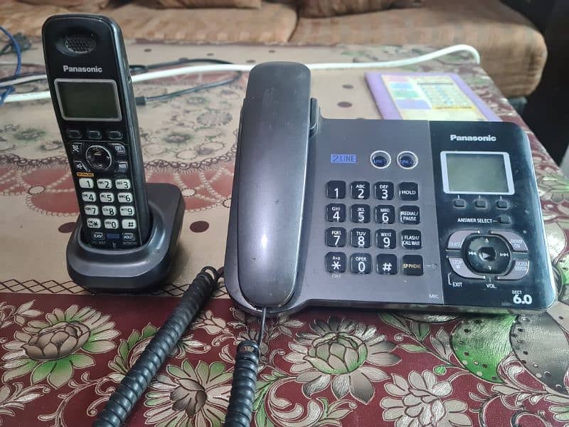 Panasonic Telephone 2 line good Condition for Sale in reasonable price 0