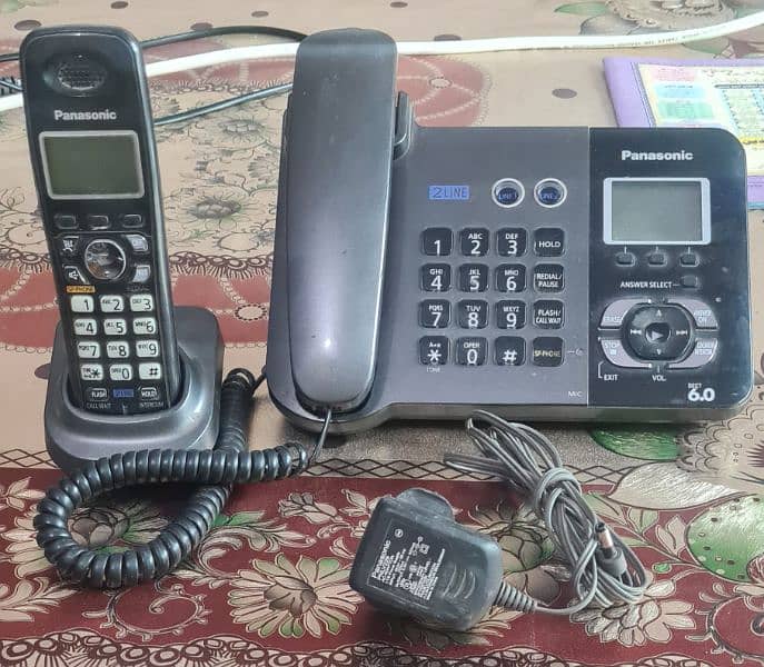 Panasonic Telephone 2 line good Condition for Sale in reasonable price 11