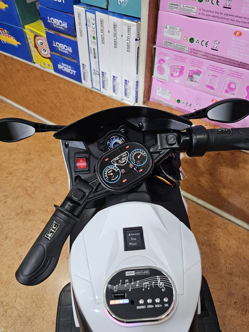 White Electric Bike for Kids 4