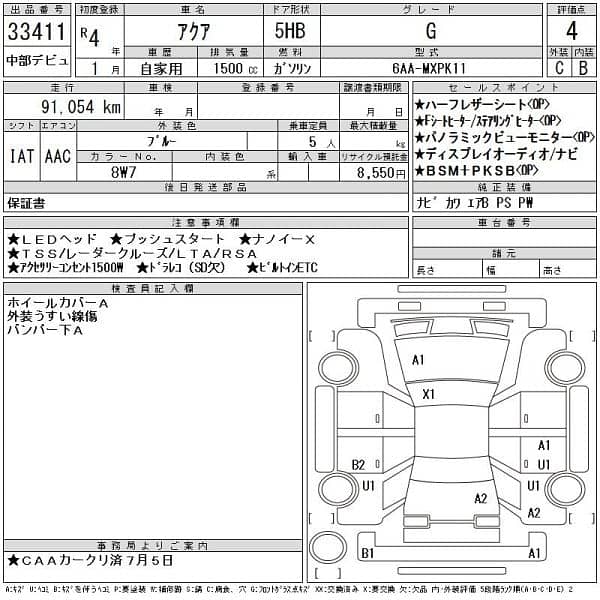 Toyota Aqua G Model 2022 - Fresh Import 4 Garde 15