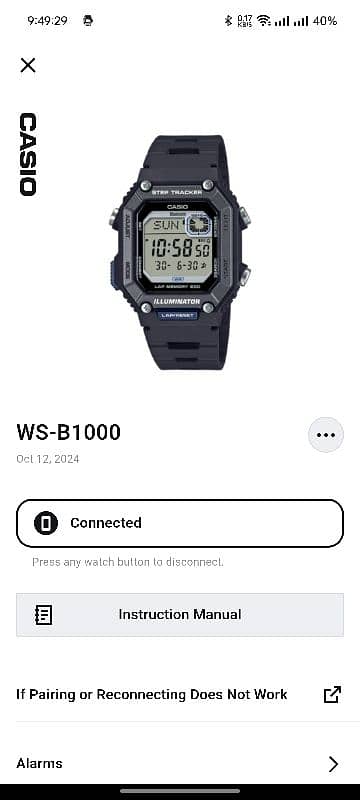 Original Casio Watch WS-B1000 1