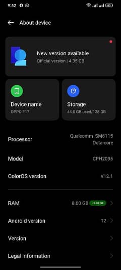 Oppo F17 for sale Urgent