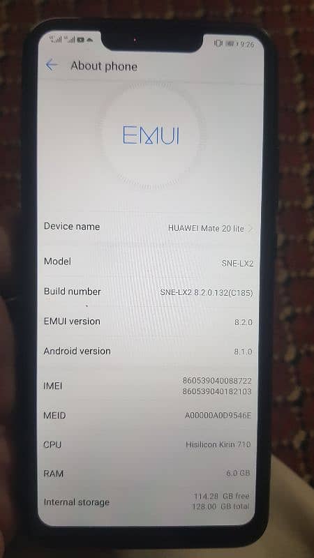 Huawei Mate 20 Lite. 6Gb 128GB 1