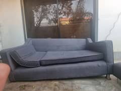 3 seatee sofa with 1 stool of same type