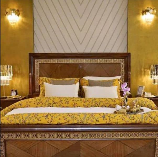 bed set / wooden bed set / king size bed / luxury bed with dressing 2