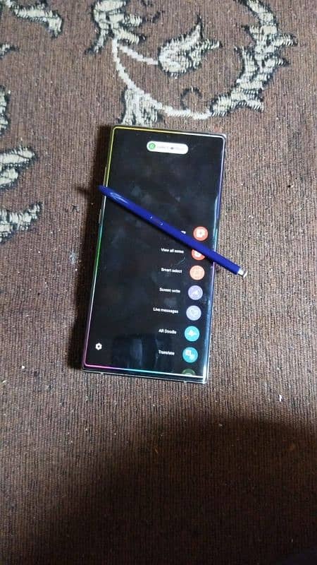 Galaxy Note 10+ 5G dual sim 12/256  sim aporvd minor dot glass crack 0