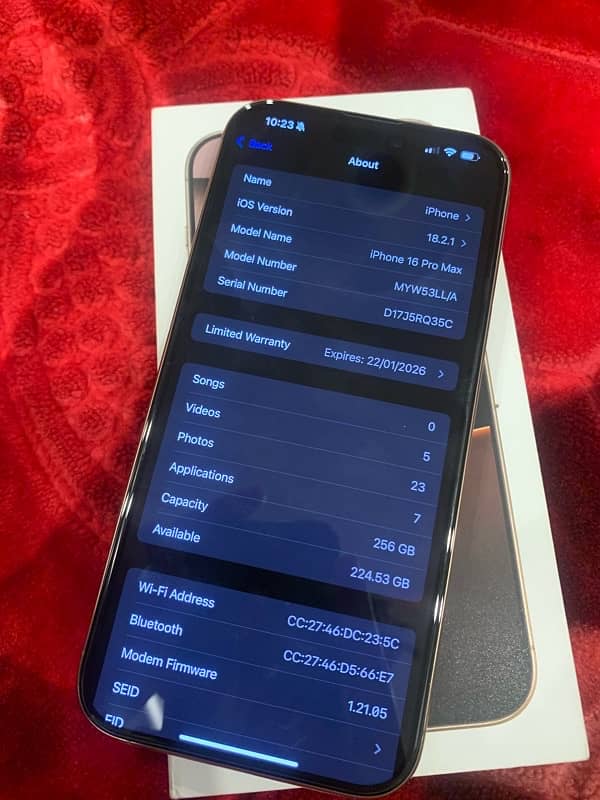 Iphone 16 Pro Max Jv 256GB Desert Titanium 5