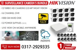 12 CCTV Cameras Bundle Brand HIKVision