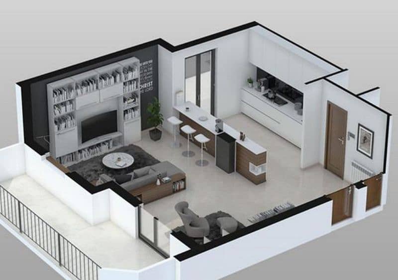 3D interior Designer for Home & Office + 2D Drawings (0333-5556007) 0