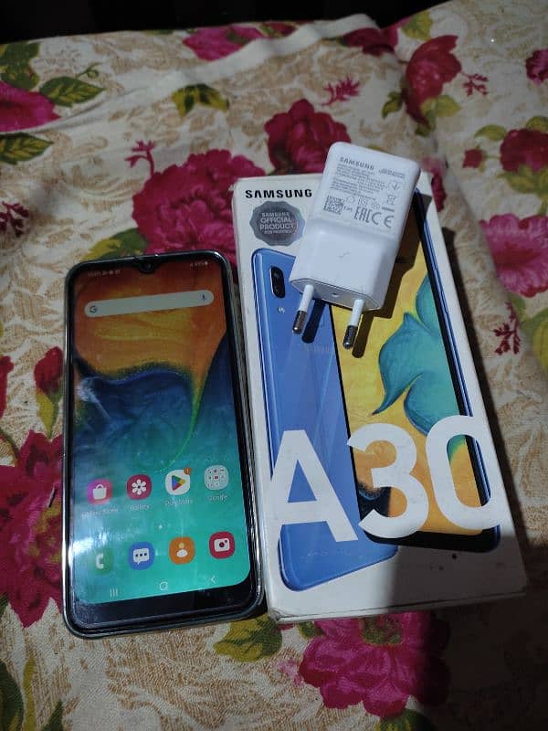 Samsung A30 With Box And Original Charger 0