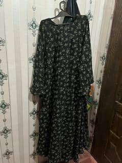 shafon double sided abaya with stoler