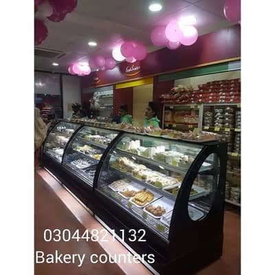 bakery rack counter| Modern Bakery Showcase