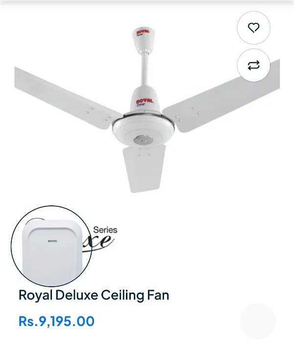 Brand new 56 inch royal cealing fans 4 complete fans 0