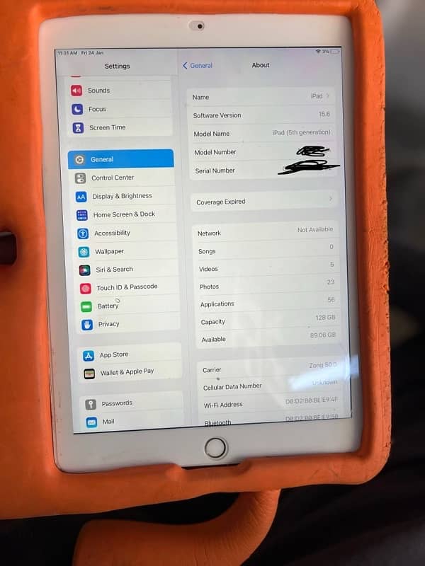 Apple ipad Generation 5th for sale alla Battery timming 1