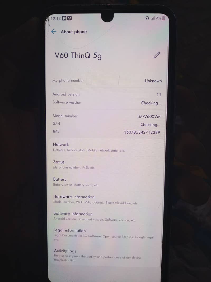 Lg V60 thinQ 5G pta Approved 5