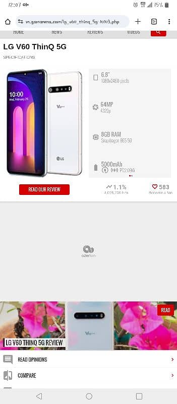 Lg v60 pta approved only single sim 8