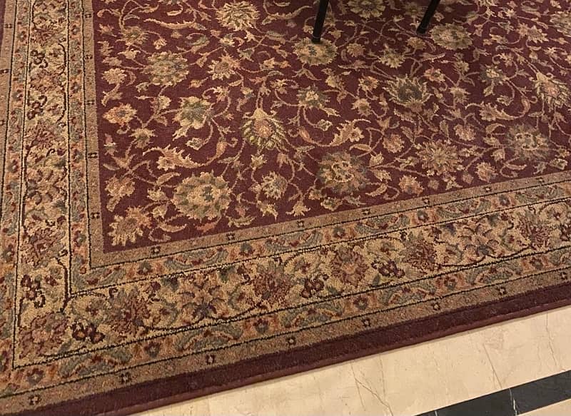 machine made imported thick carpet maroon printed 0