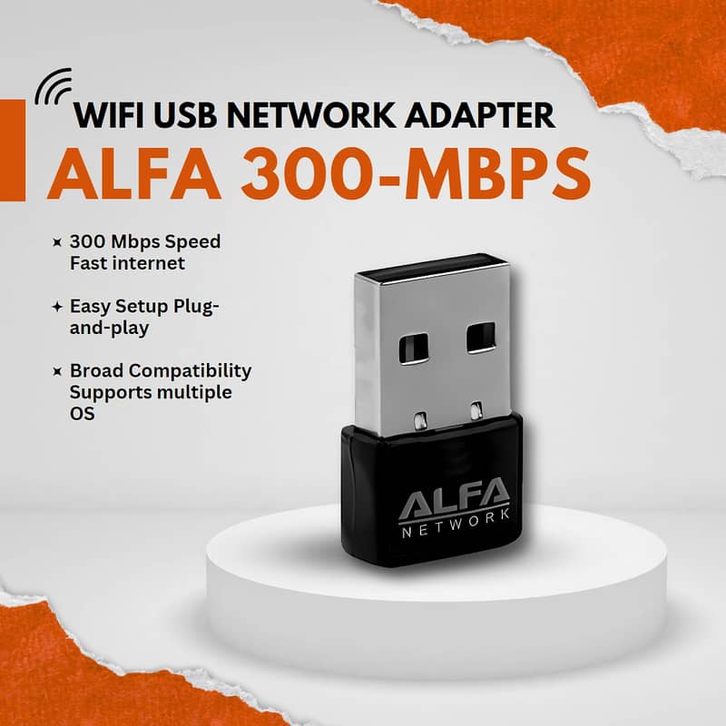 Alfa Mini WiFi USB Adapter 300Mbps– High-Performance Wireless Dongle 0