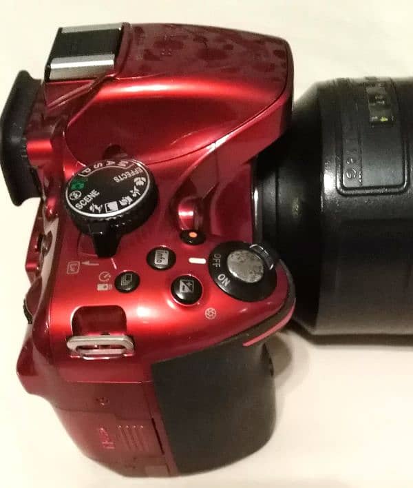 Nikon D5200 2 Lenses 50mm F1.8 + Nikon 18-135mm, Red Color, 1st Owner 1