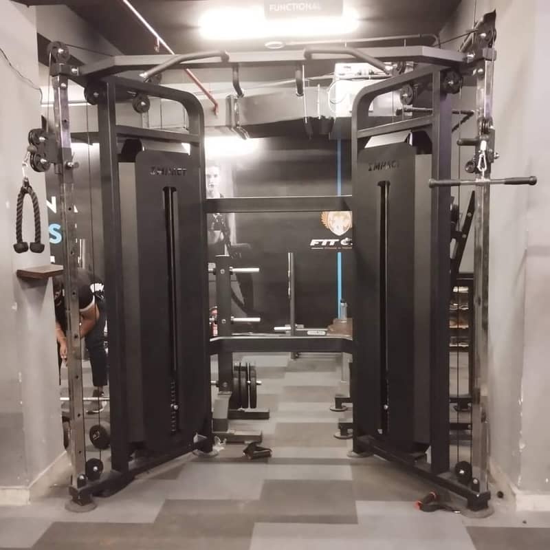 Full Gym setup|spinner|recliner|functional trainer|bench press 2