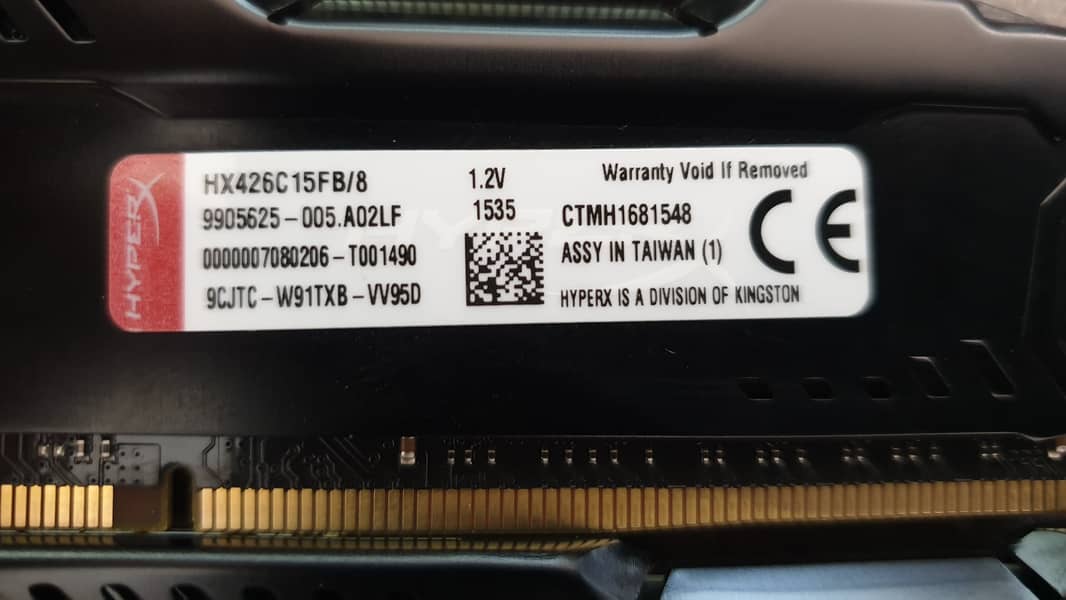 Original HyperX Fury 8GB 3200MHz DDR4 Desktop Ram 1