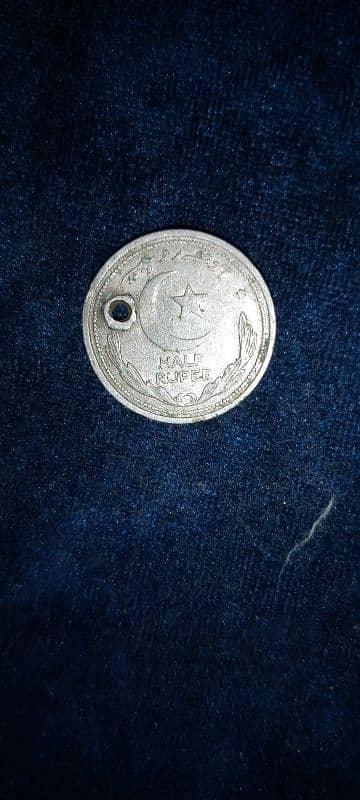 Pakistani half repee coin 1948 0