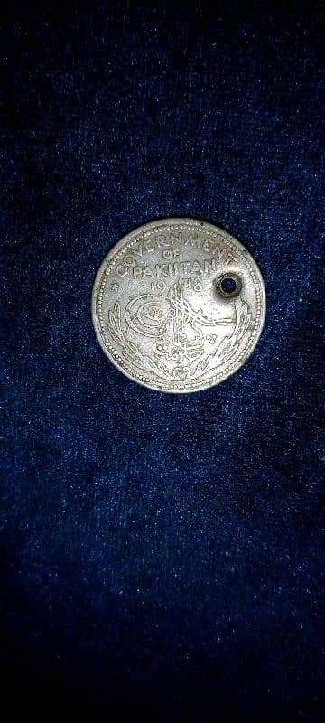 Pakistani half repee coin 1948 1