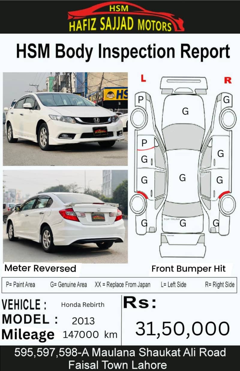 Honda Civic Prosmetic 2013 2