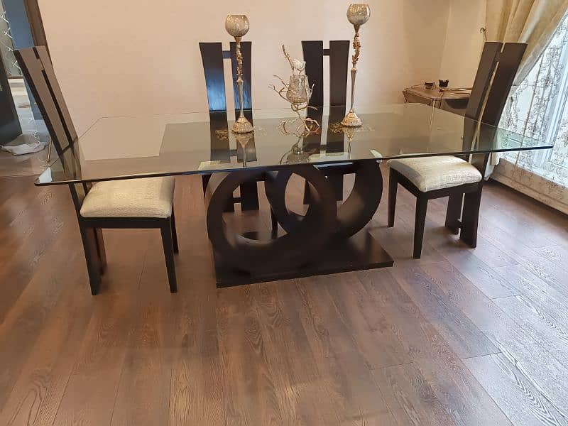 dining table,wooden dining table 6chairs dining table,with side board 1