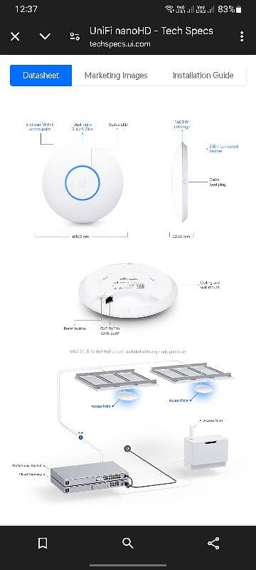 UBNT UAP-NanoHD (slightly used) with complete accessories 5