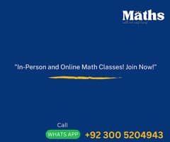 Expert In-Person & Online Math Classes - O/A Levels & More!