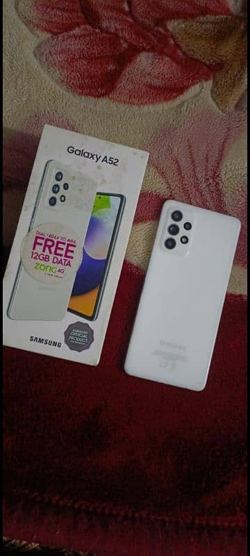 samsung A52 8gb 128gb with box 1