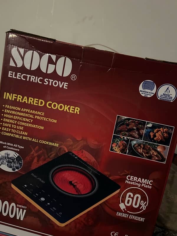 Sogo Electrice stove just one day used almst new fix price 0