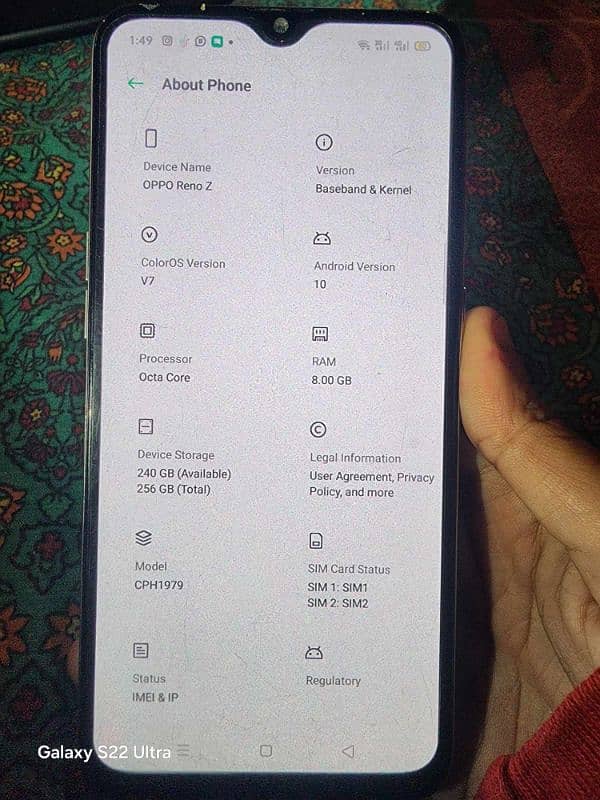 OPPO Reno Z 8gb 256gb 3