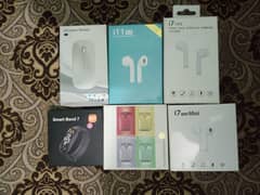 Wireless Chargable Earbuds Diffrent Verity Talk Time 6 Hrs Brand New