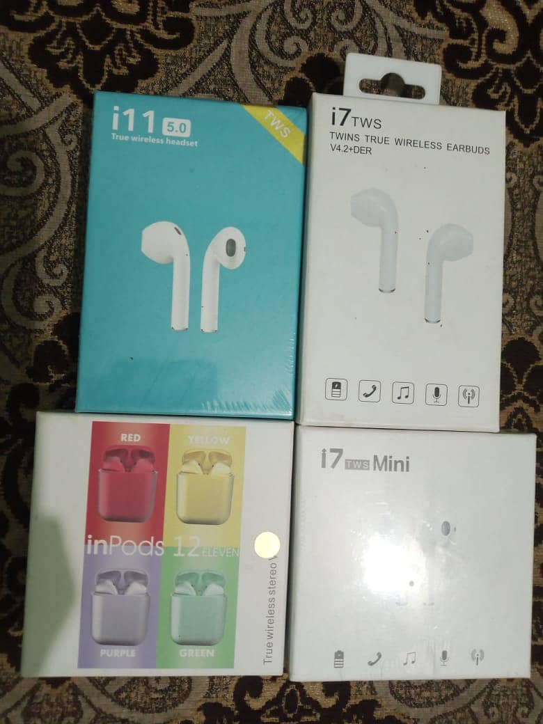 Wireless Chargable Earbuds Diffrent Verity Talk Time 6 Hrs Brand New 1