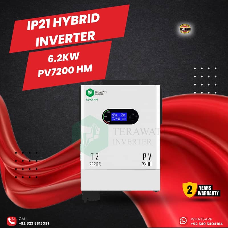 IP21 Hybrid inverter  6.2KW PV7200 HM | Solar inverter| Solar panels 0