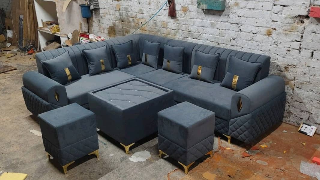 L-shape sofa set/Corner sofa for sale/7 Seater sofa/elegant sofa set 11