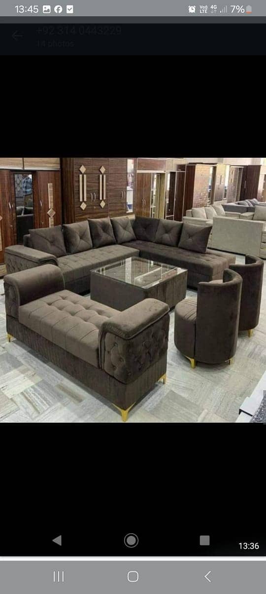 L-shape sofa set/Corner sofa for sale/7 Seater sofa/elegant sofa set 18