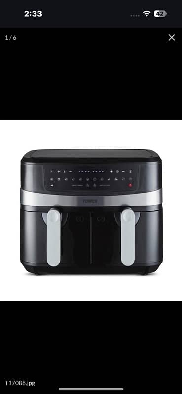 TOWER VORTEX DUAL BASKET 9 LITRE AIR FRYER 1