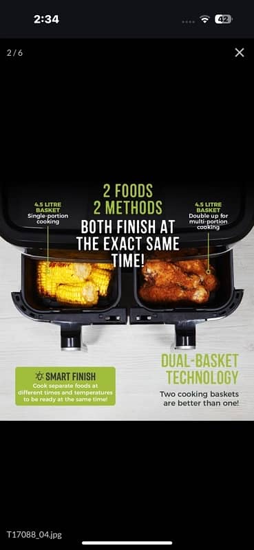 TOWER VORTEX DUAL BASKET 9 LITRE AIR FRYER 2