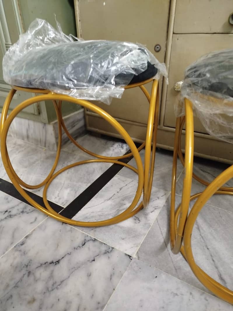 Pair of Iron Rod Seater Stool - 20 Guage 3