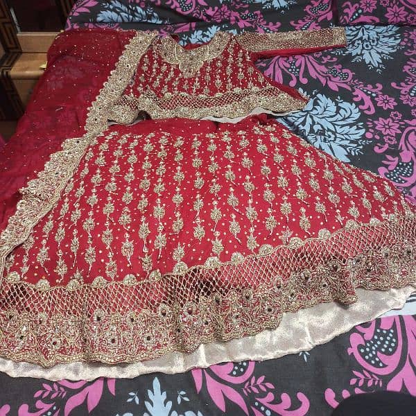 Nikah Lehnga Dress Chiffon Silk Lining Cancan Handmade Pouch Purse 2