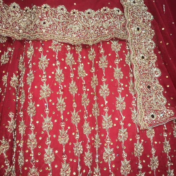 Nikah Lehnga Dress Chiffon Silk Lining Cancan Handmade Pouch Purse 3