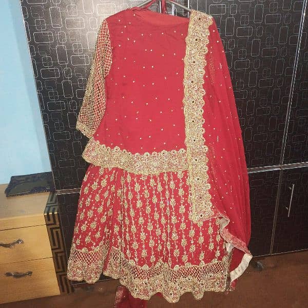 Nikah Lehnga Dress Chiffon Silk Lining Cancan Handmade Pouch Purse 5