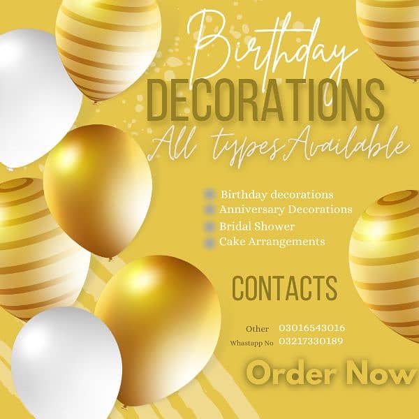 Decorations all types available 0