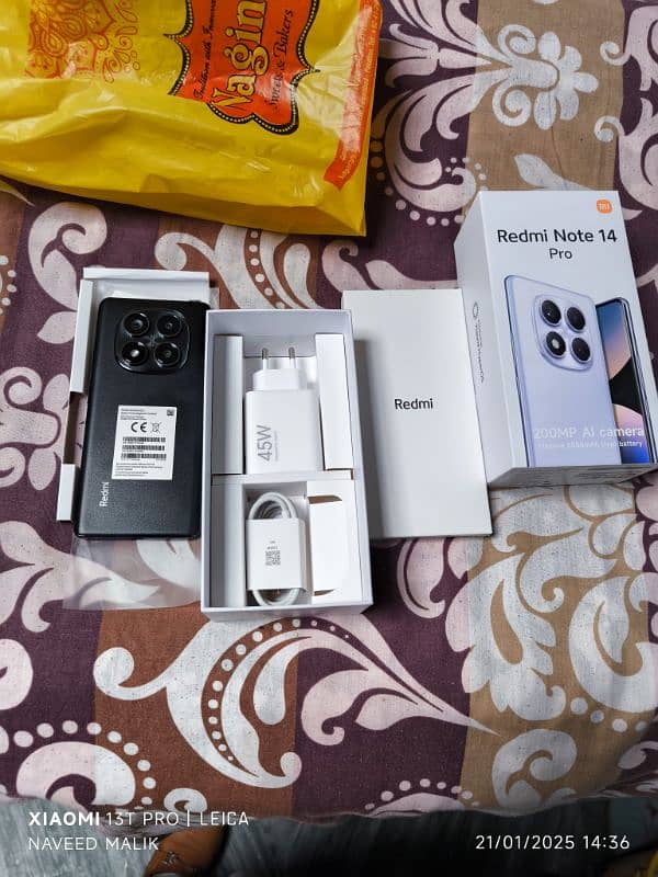 Redmi Note 14 pro 8+8/256 just box open non active 2