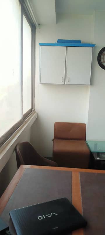 Sami furnished office for rent 500sqft in shahar e Faisal. 2